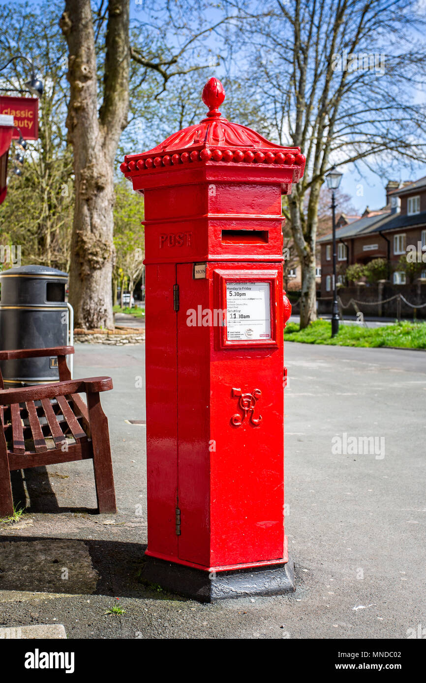 Victorian Red Post Box Taken In Cornhill Dorchester Dorset Uk On 16