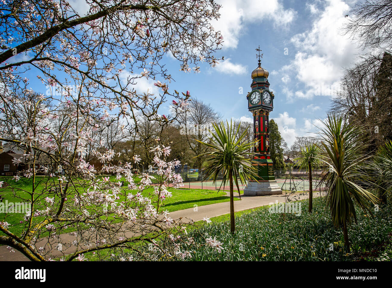 Clock Tower in Borough Gardens, Dorchester, taken in Dorchester, Dorset