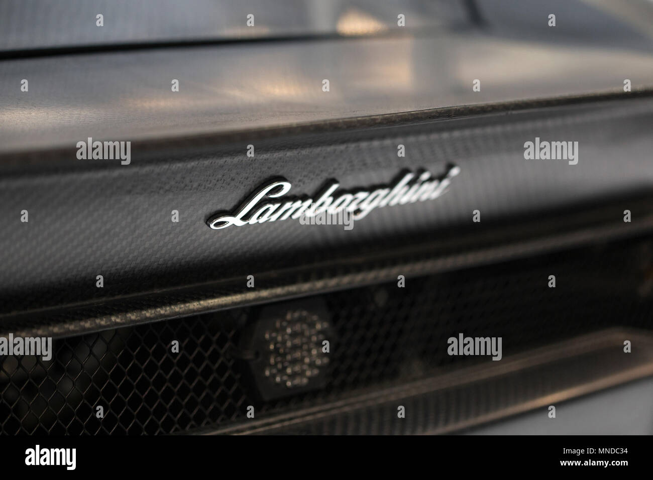 Automobili Lamborghini S.p.A. is a famous Italian brand and manufacturer of luxury supercars based in Sant'Agata Bolognese, Italy. Stock Photo