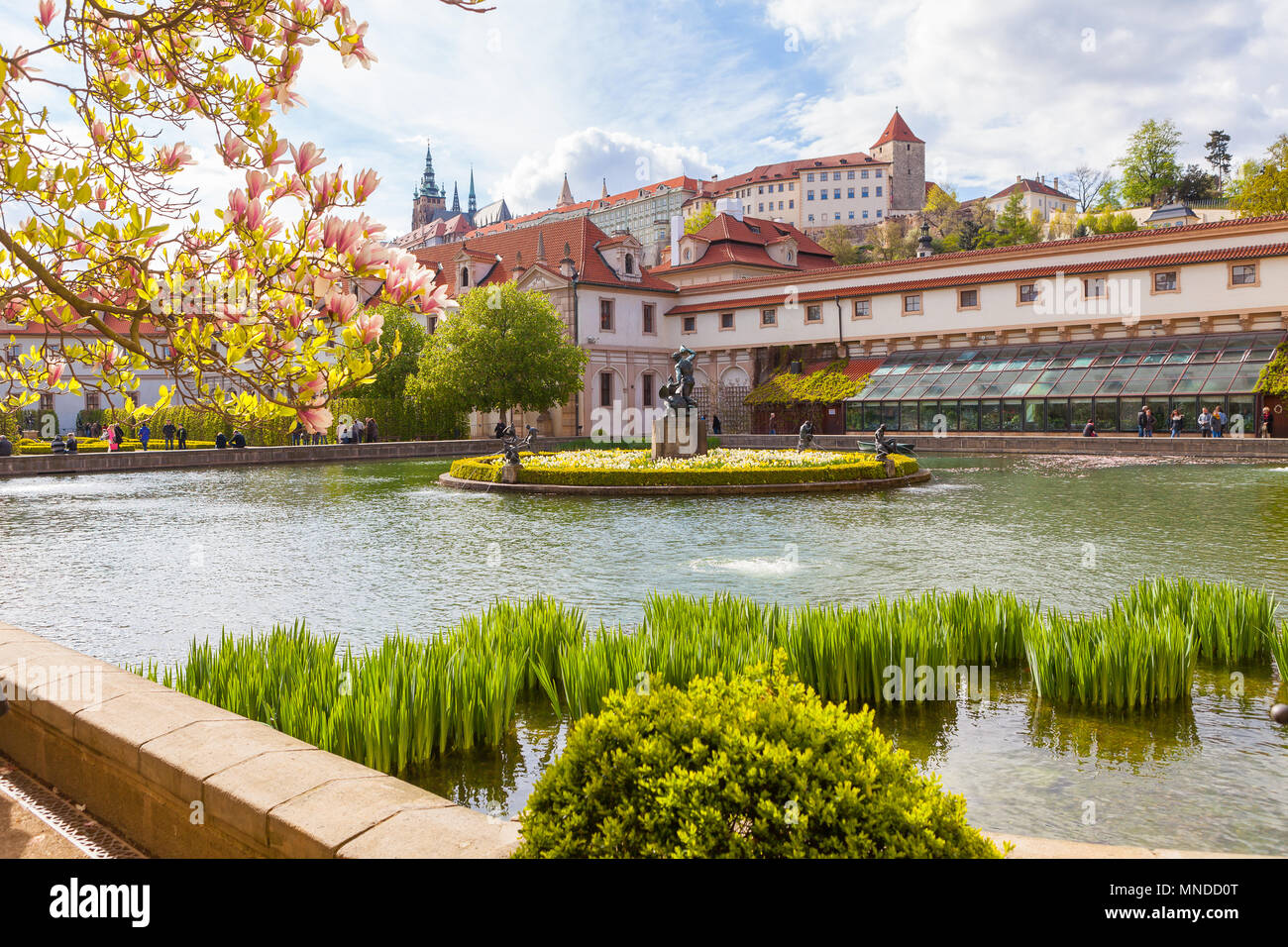 Wallenstein garden with a pond and a fountain, the most impressive in