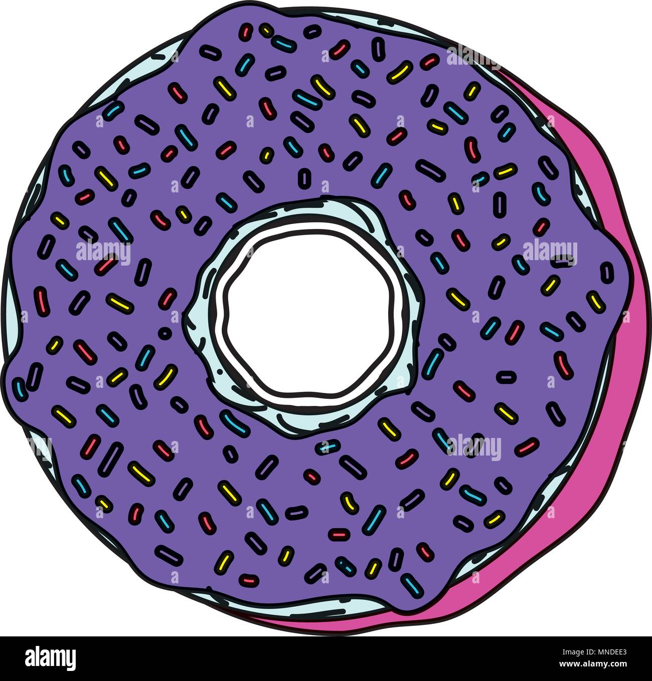 color delicious donut sweet bakery food Stock Vector Image & Art - Alamy