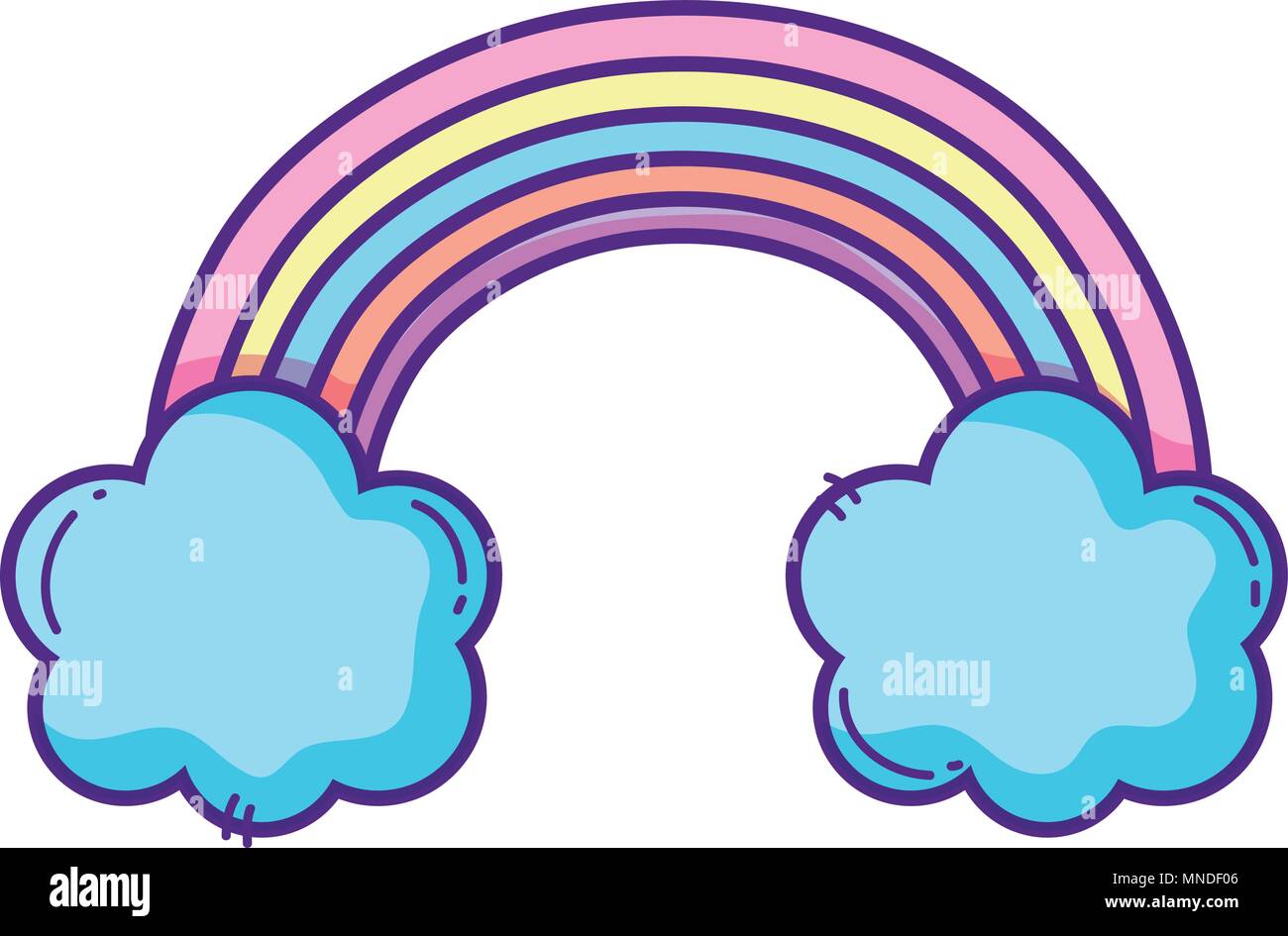 nature bright rainbow with clouds sky Stock Vector Image & Art - Alamy