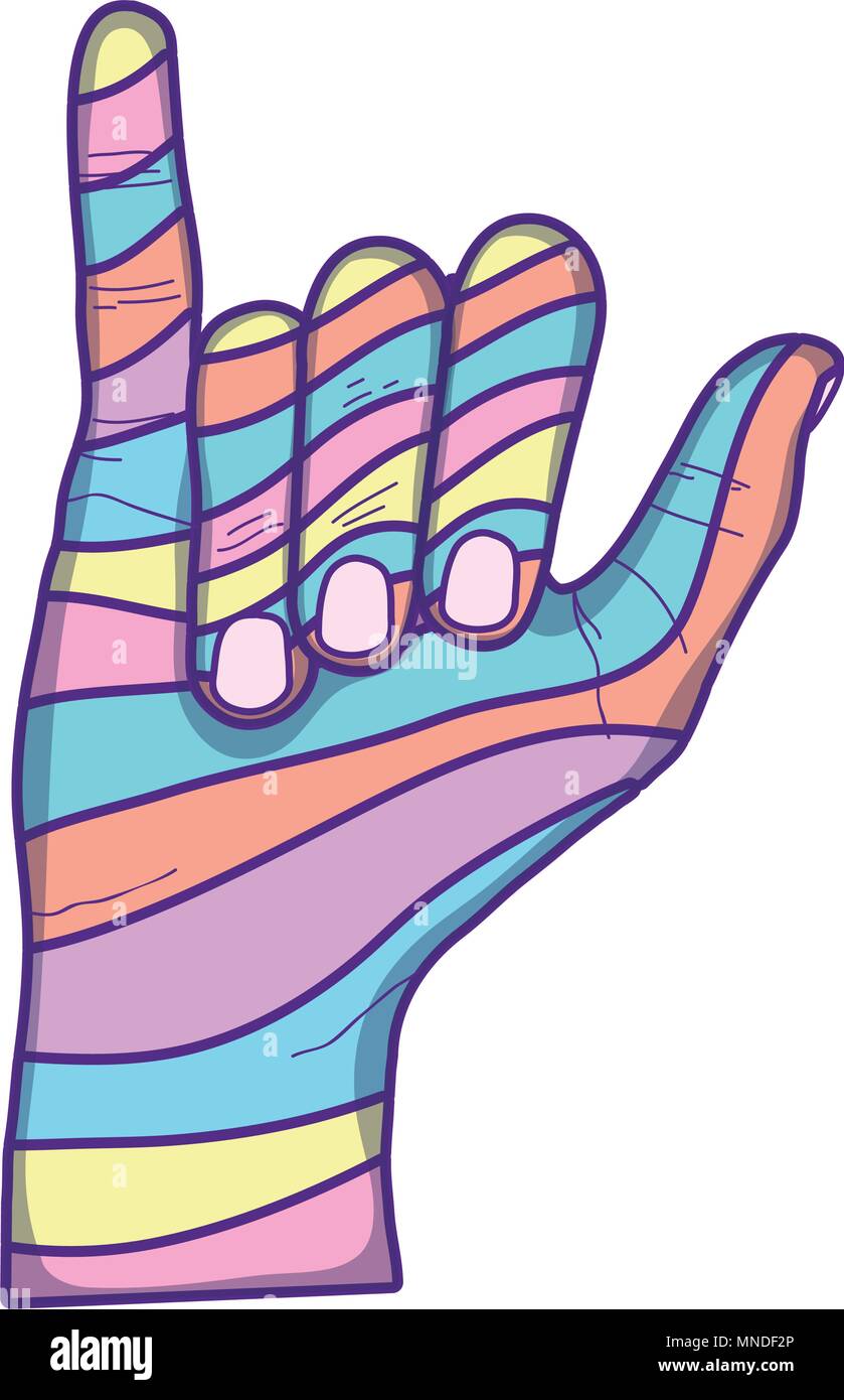 fashion hand with hang loose sign Stock Vector Image & Art Alamy