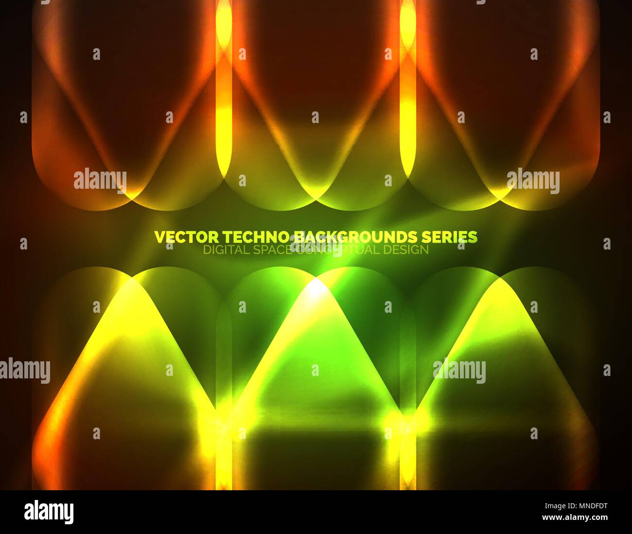 Illuminated lens flares, glowing color techno background. Illuminated ...