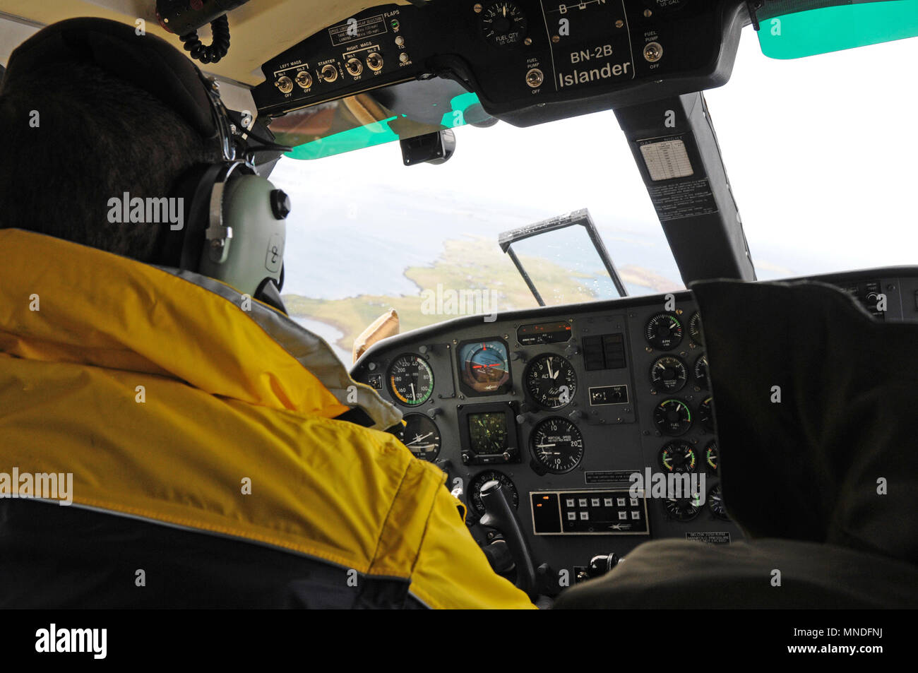 Inside Britten Norman Bn 2 Islander Aircraft Flying Between
