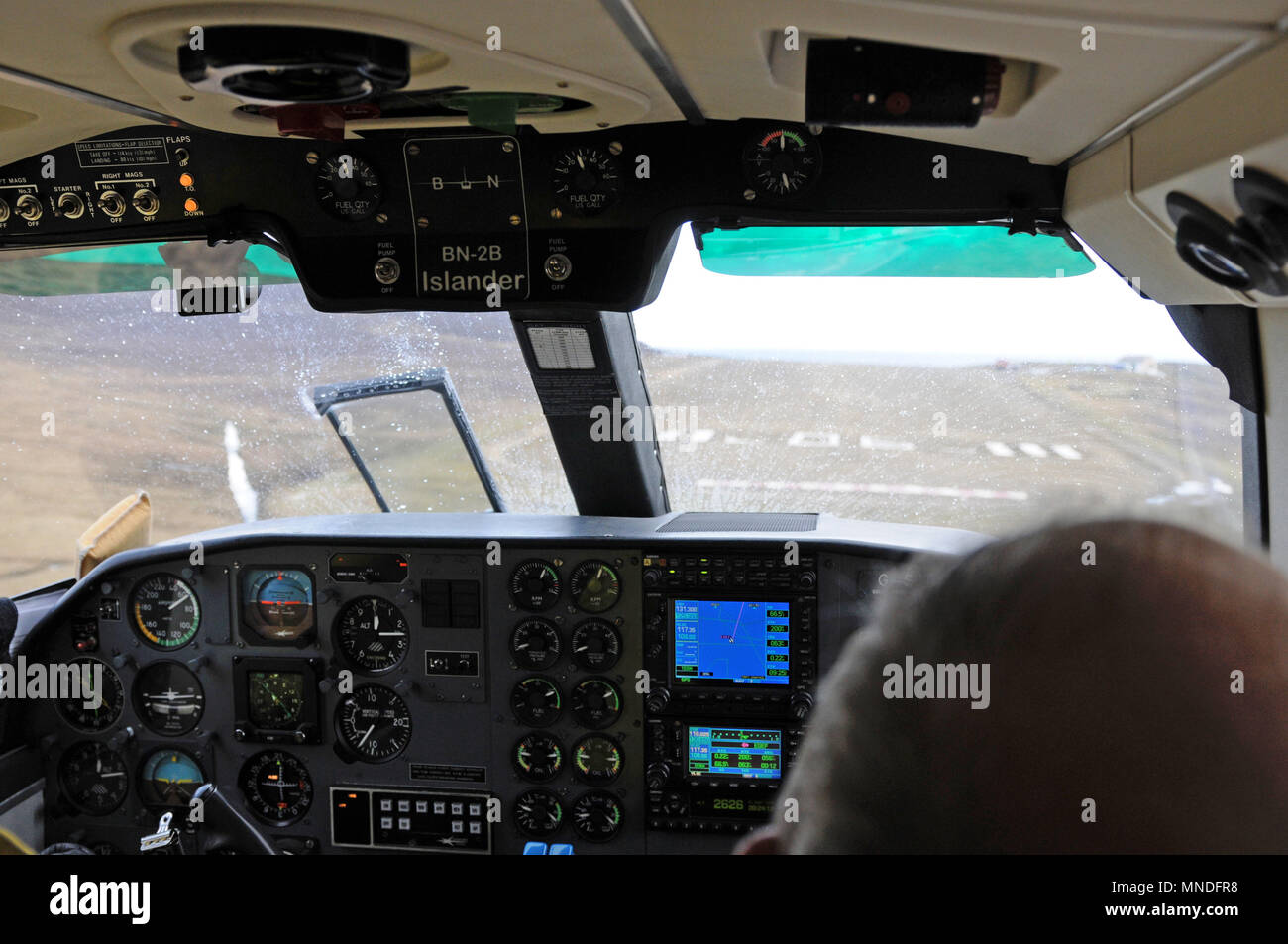 Inside Britten Norman Bn 2b Islander Aircraft Flying Between