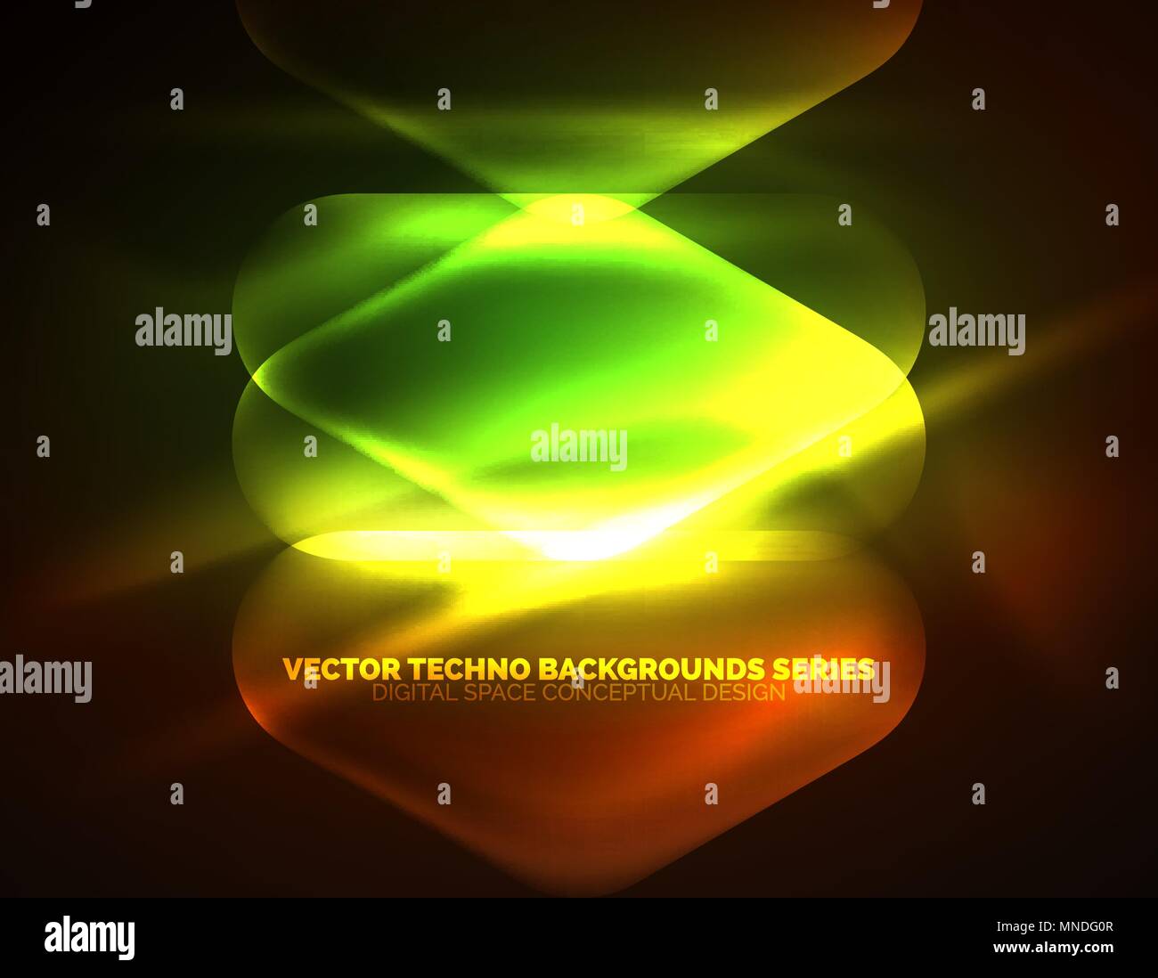 Illuminated lens flares, glowing color techno background. Illuminated ...