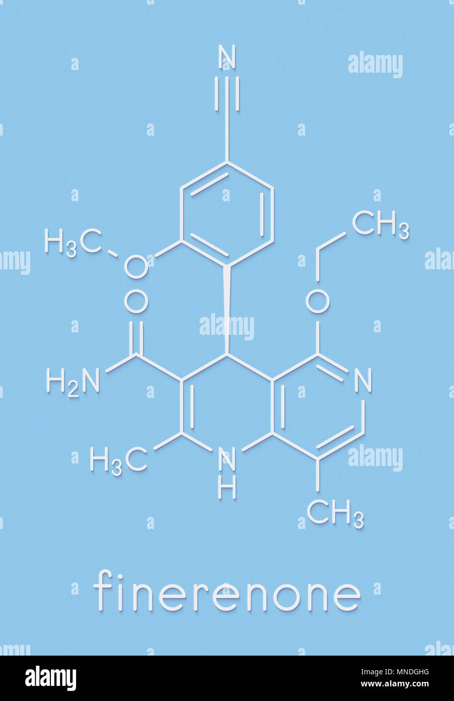 Finerenone Heart Failure Drug Molecule (mineralocorticoid Receptor ...