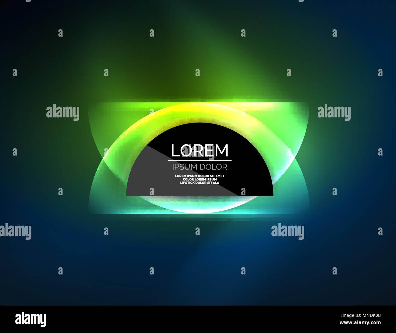 Round shapes, neon glowing trasparent elements. Vector abstract ...