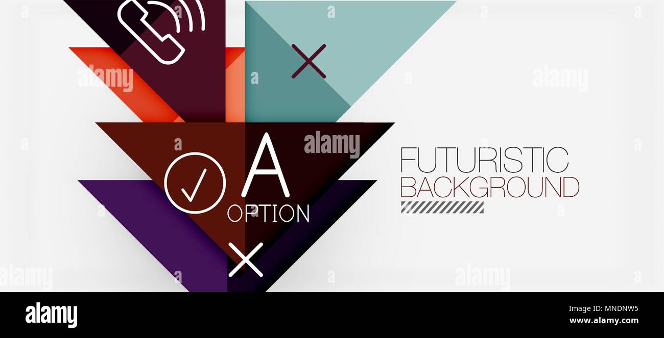 Minimalistic triangle modern banner design, geometric abstract ...
