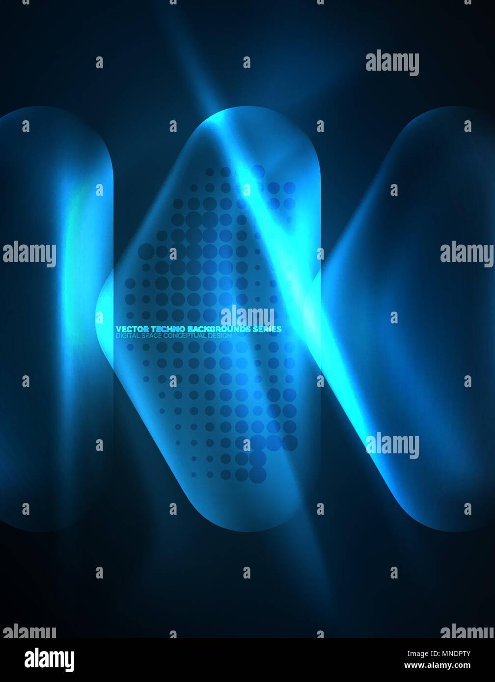 Illuminated lens flares, glowing color techno background. Illuminated ...