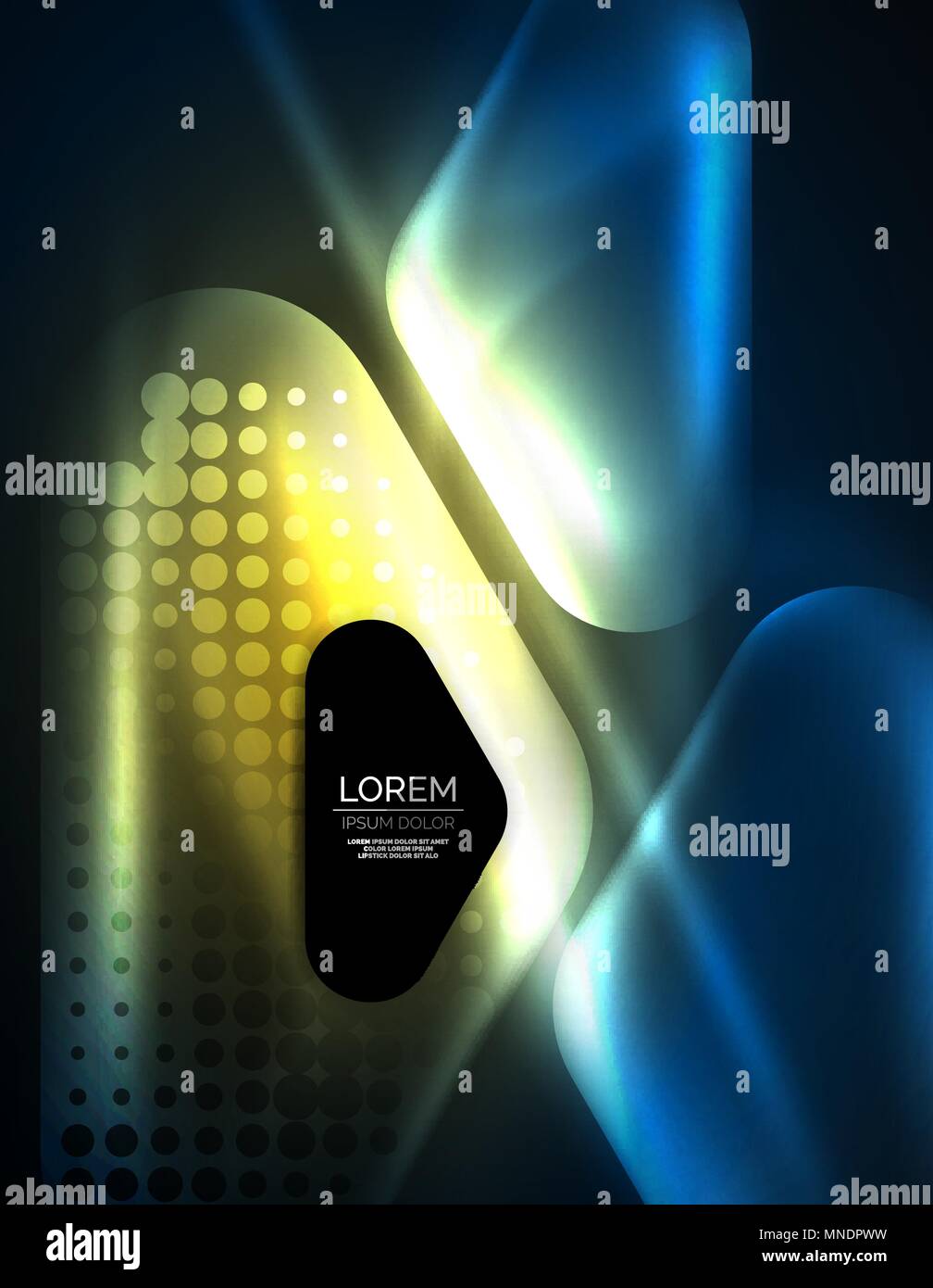 Illuminated lens flares, glowing color techno background. Illuminated ...