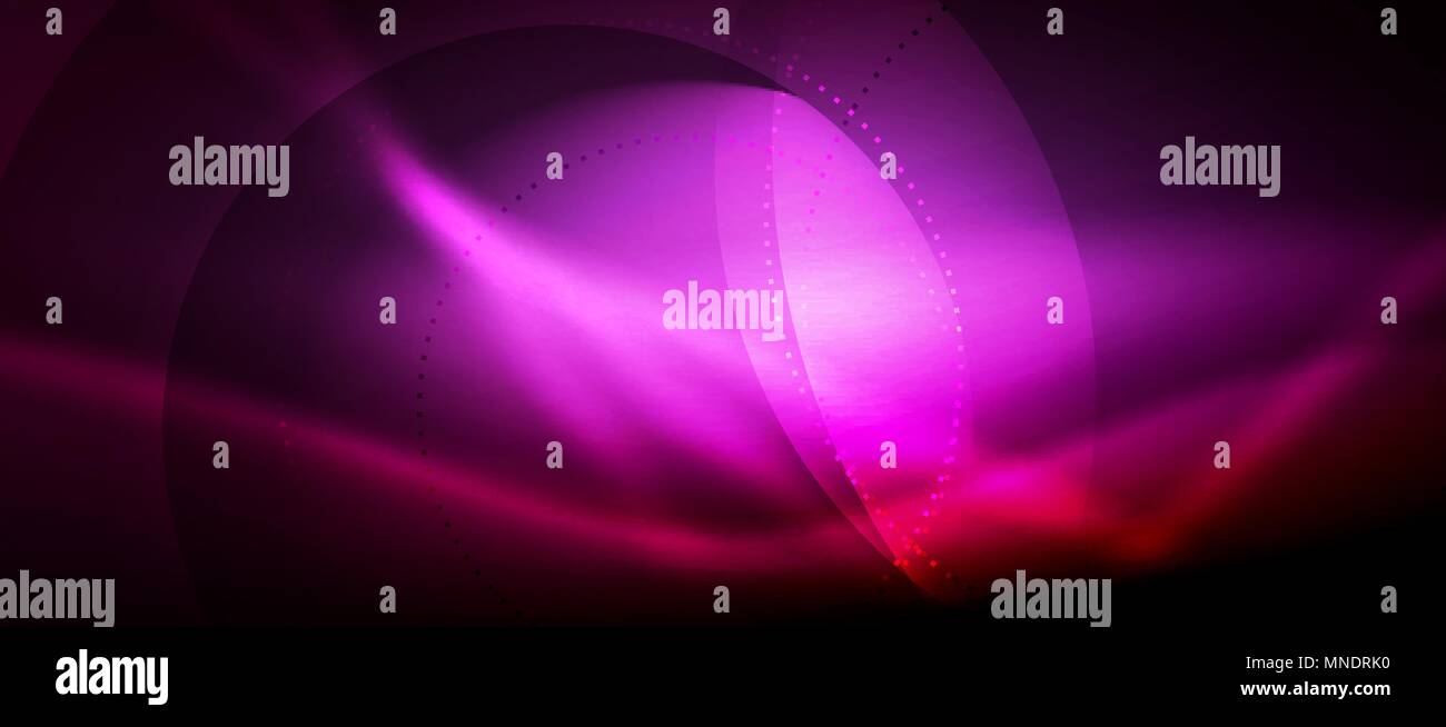 Vector glowing wave neon flowing curve background. Vector purple ...