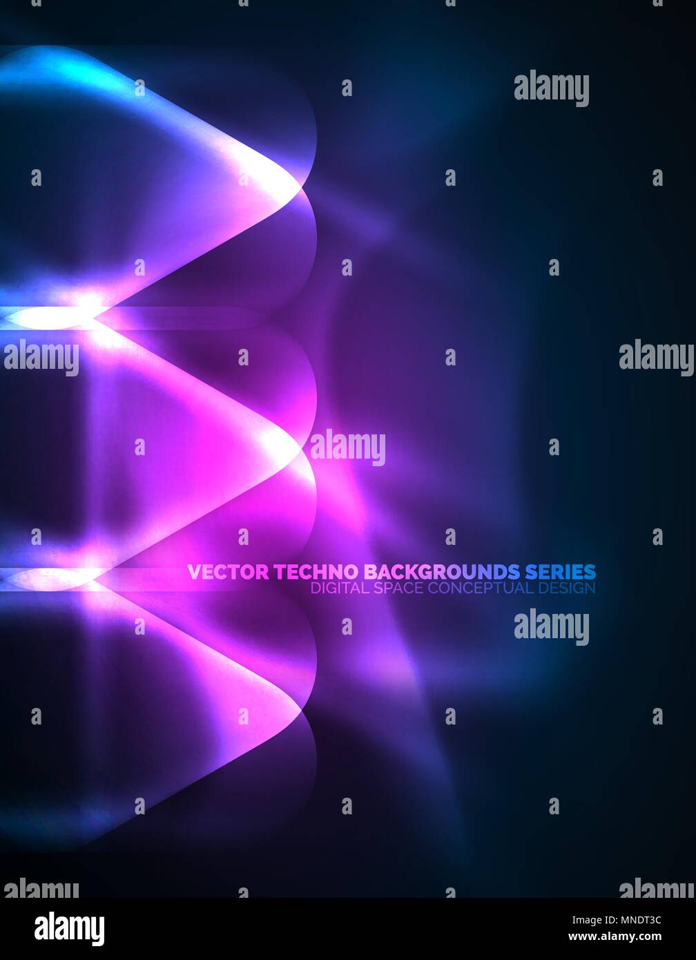 Illuminated lens flares, glowing color techno background. Illuminated ...