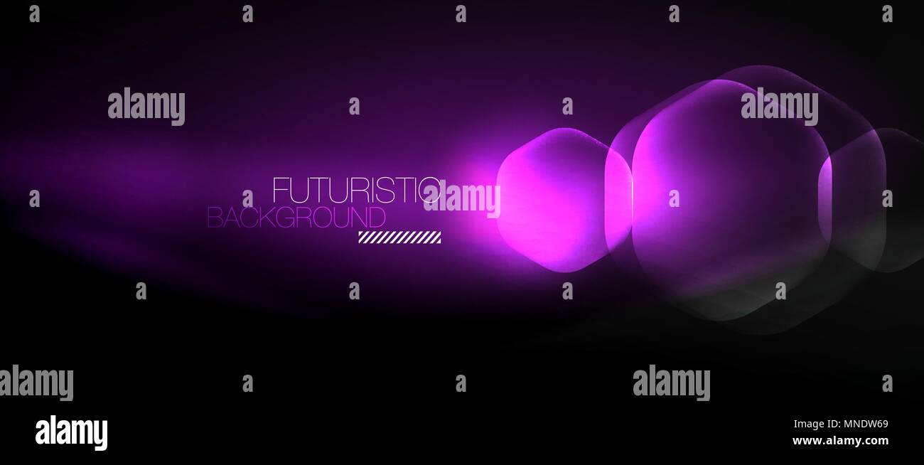 Neon Hexagon Background Neon Hexagon Vector Abstract Background Stock