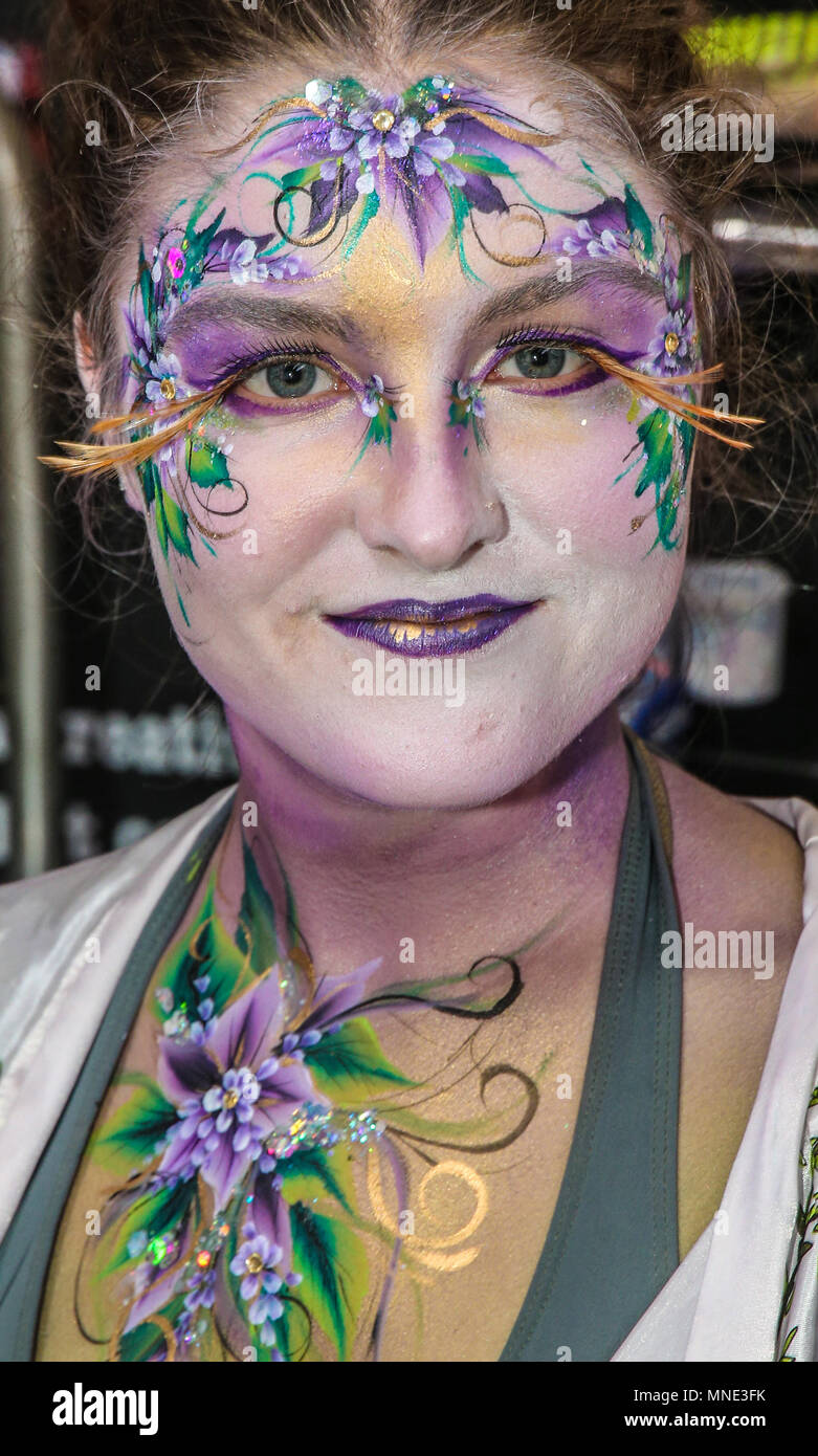 London, UK. 16th May, 2018. the Living Art Show Face, Body Painting and