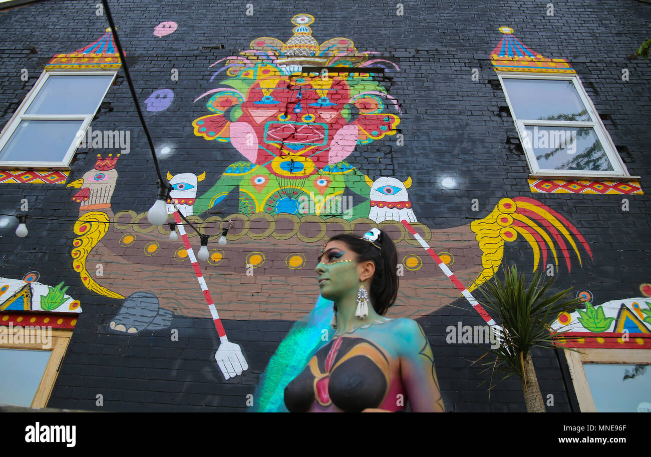 London UK 16 May 2018 The Living Art Show Body Painting Festival a full ...