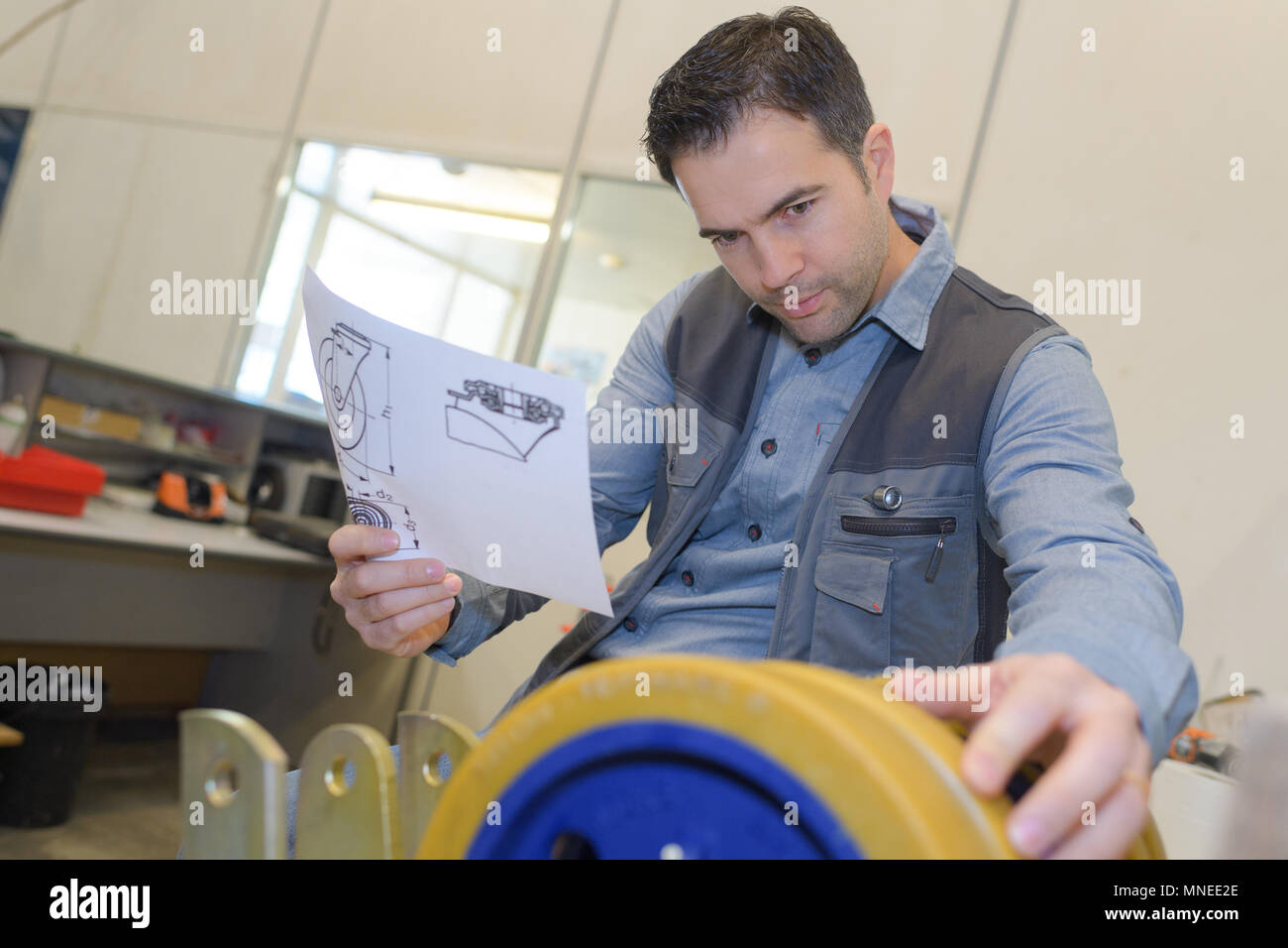 engineer working on engineering project Stock Photo - Alamy