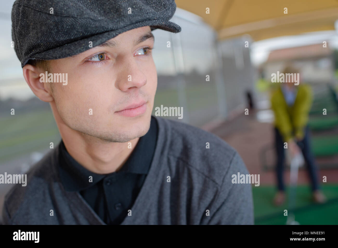 portrait of golfer Stock Photo