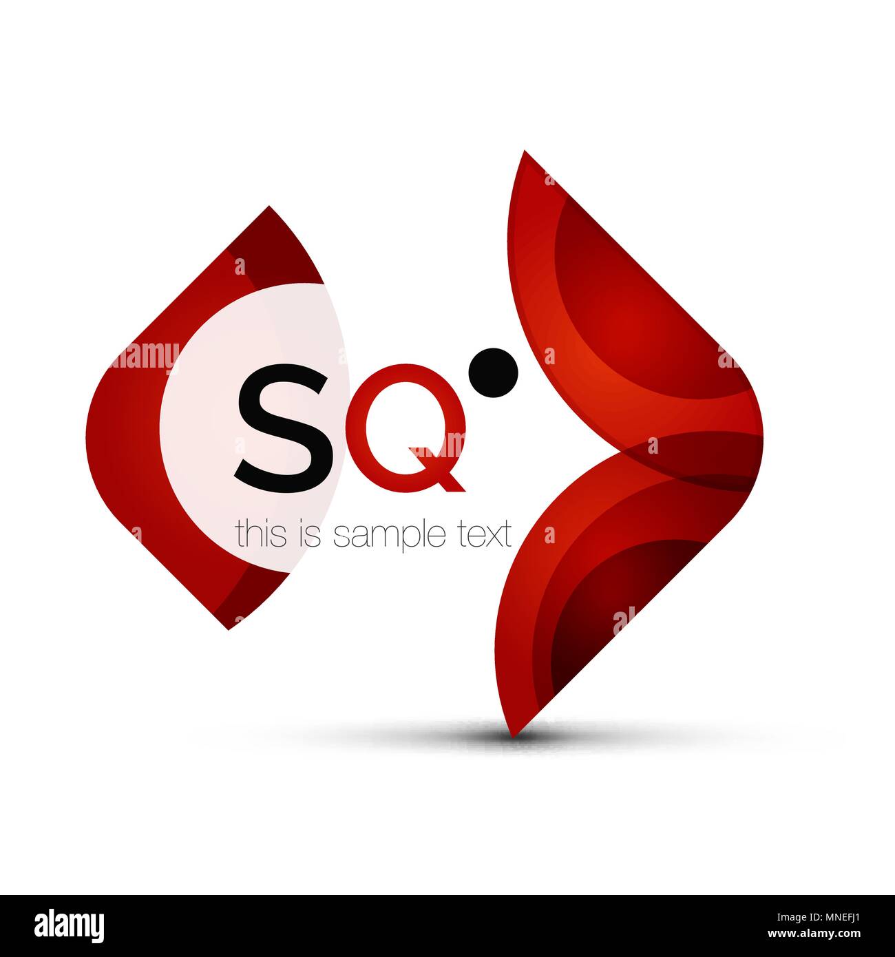 Vector square geometric abstract business emblem. Vector square ...
