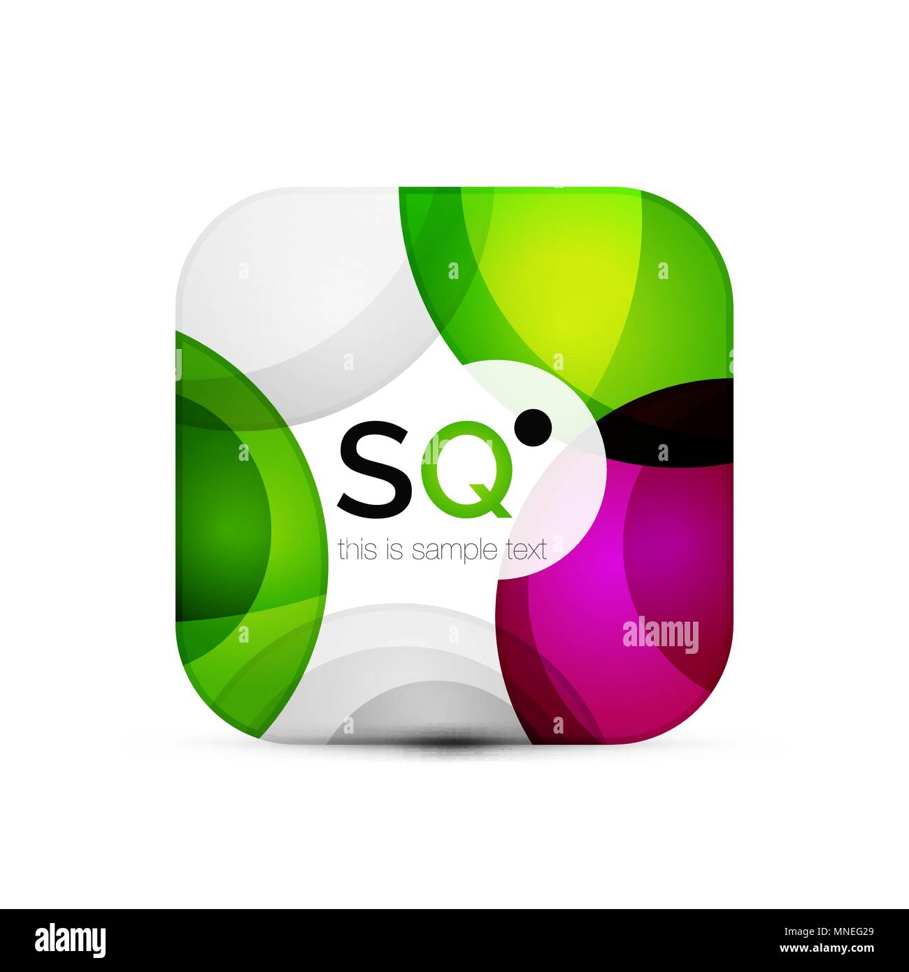 Vector square geometric abstract business emblem. Vector square ...