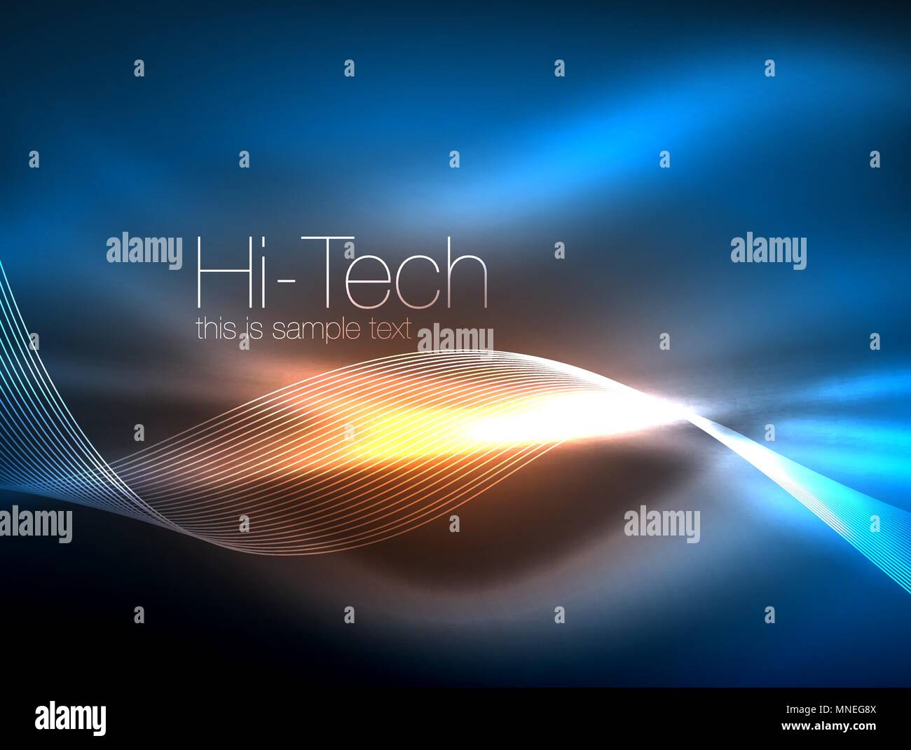 Neon smoke waves. Neon smoke waves, vector flowing motion background Stock Vector