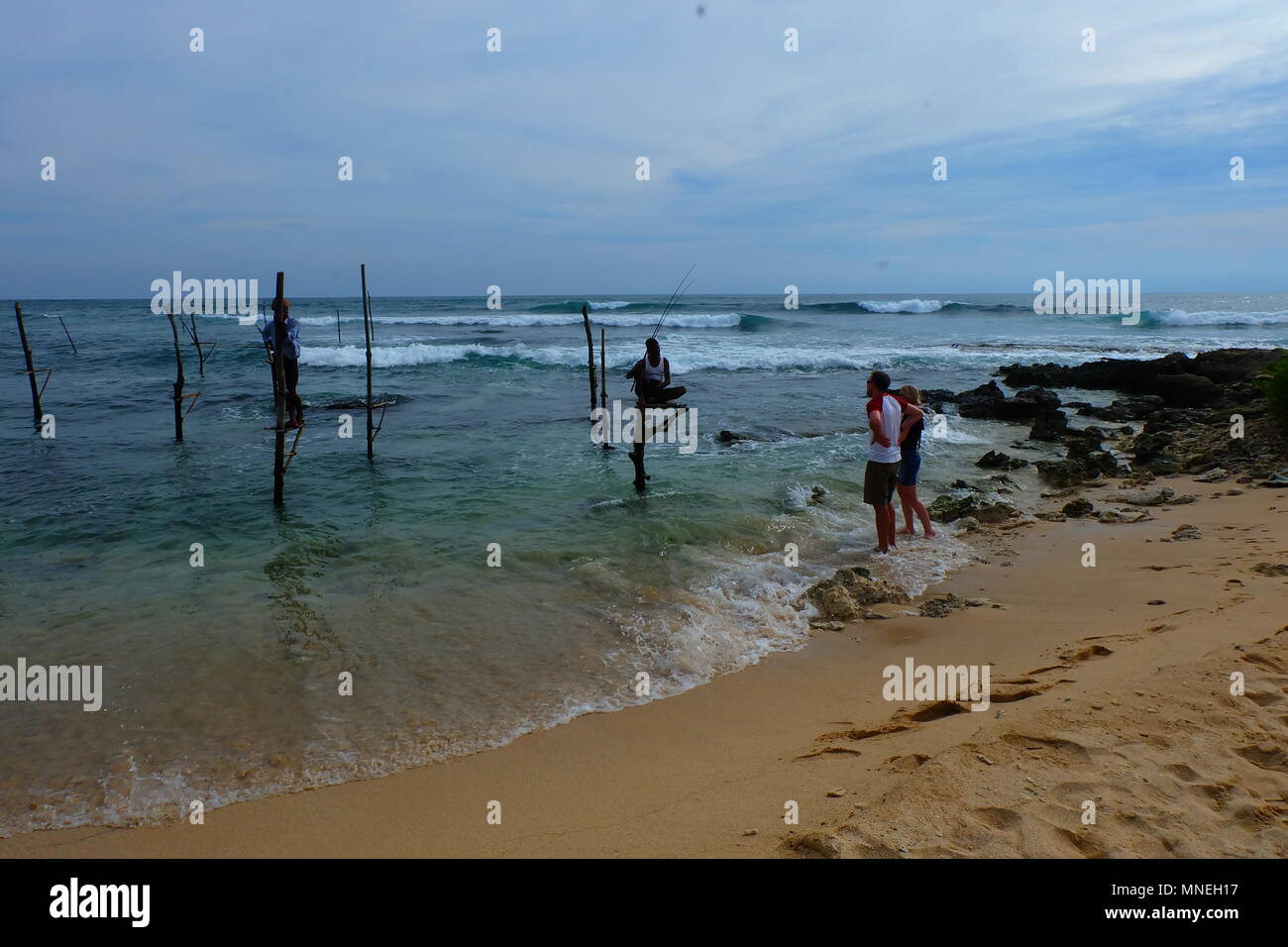Stilt Fishing in Sri Lanka Stock Photo - Alamy