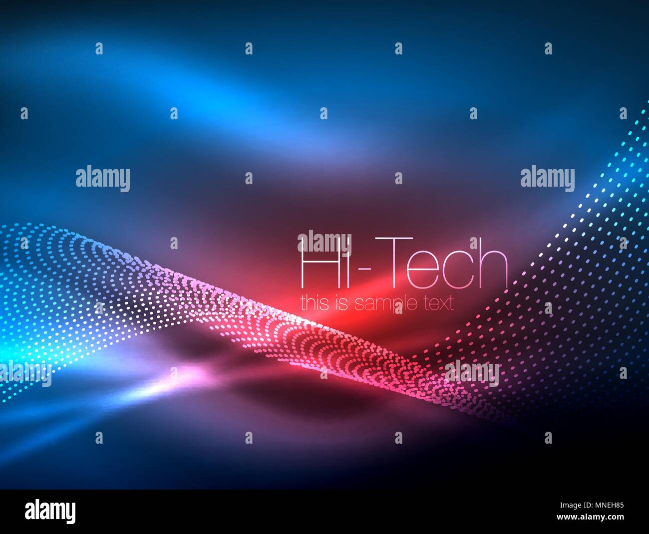 Neon smoke waves. Neon smoke waves, vector flowing motion background Stock Vector