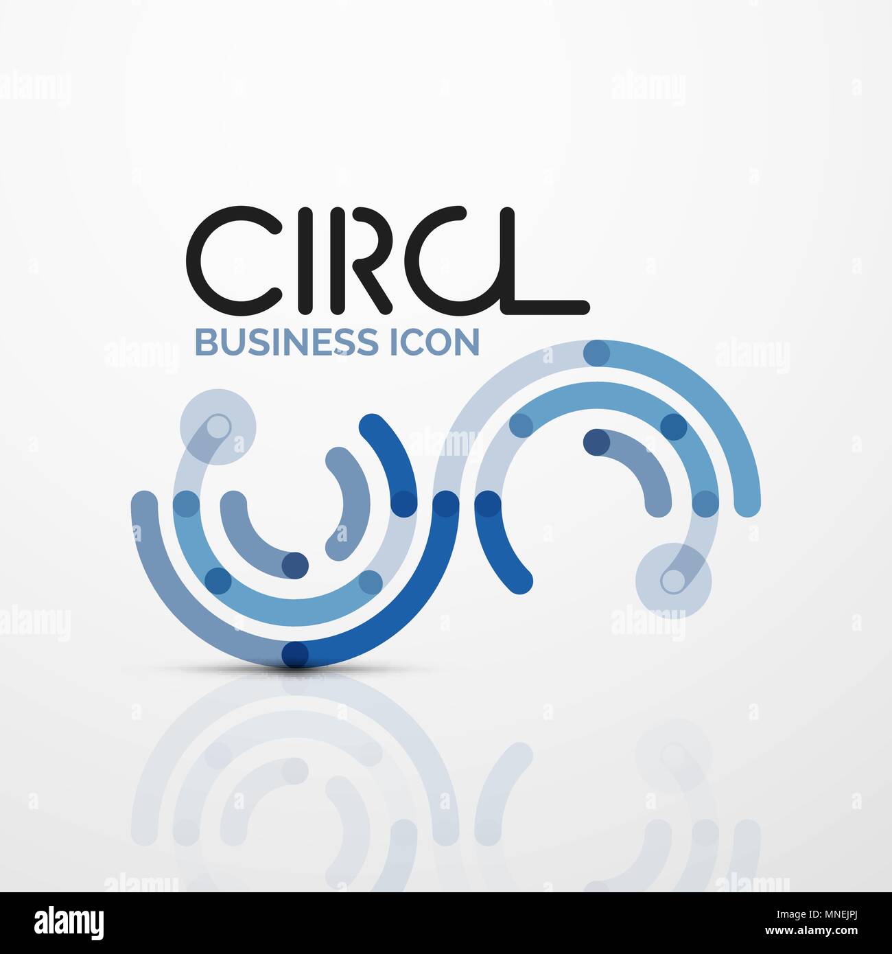 Abstract swirl lines symbol, circle logo icon. Abstract swirl lines ...