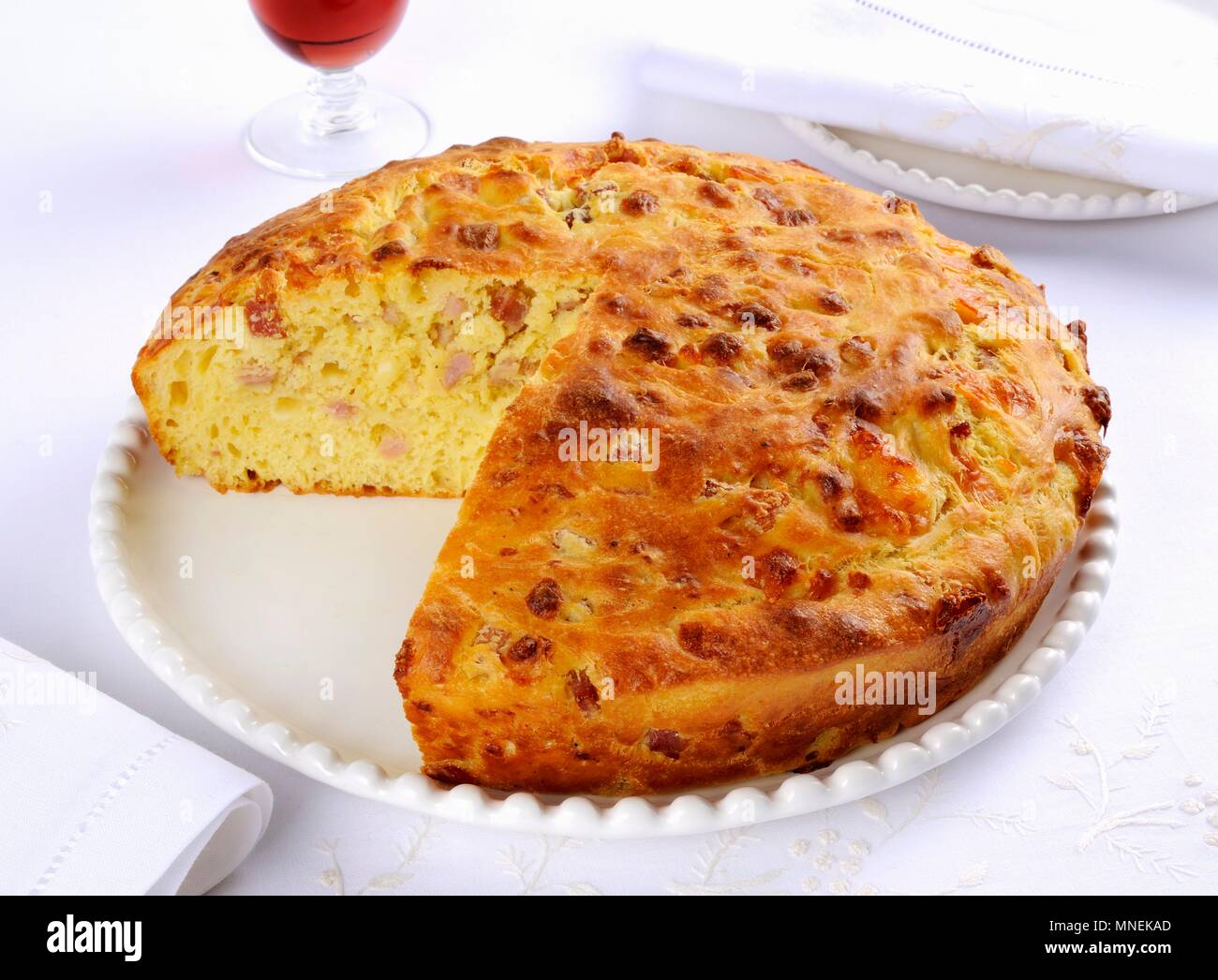 Pizza rustica (an Italian savoury cake Stock Photo Alamy