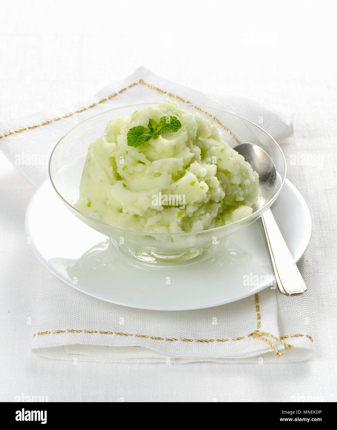 Celery sorbet Stock Photo