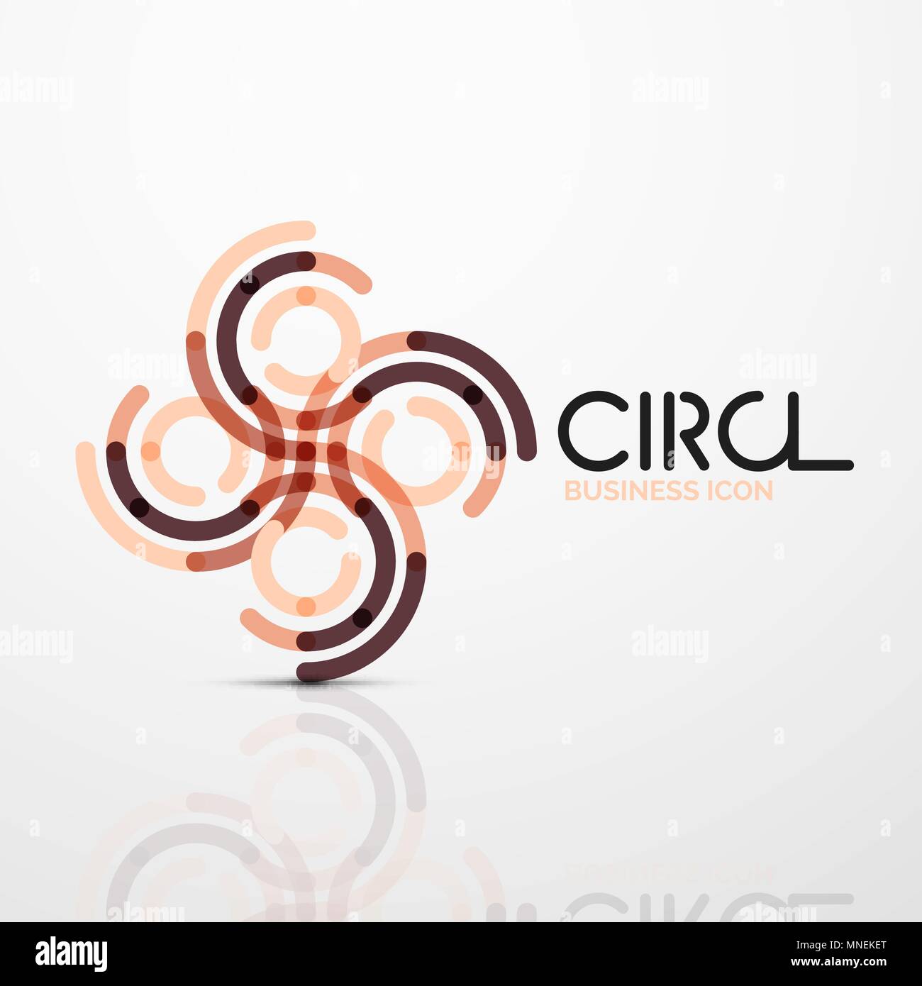 Abstract swirl lines symbol, circle logo icon. Abstract swirl lines ...