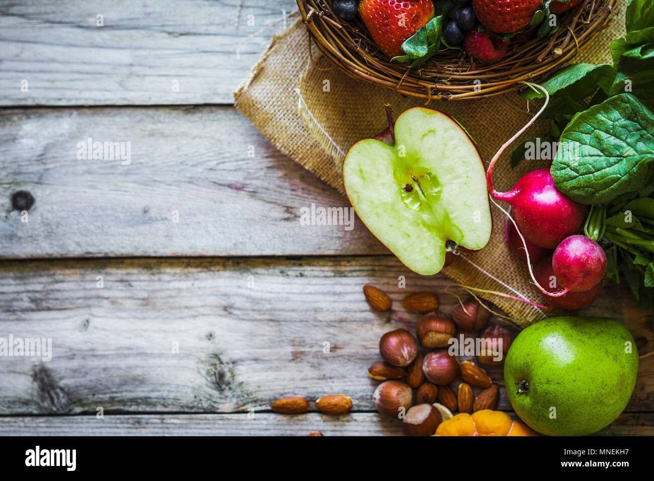 Vegies fruits and nuts hi-res stock photography and images - Alamy