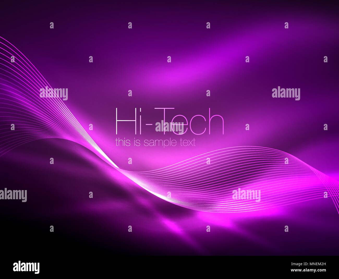 Neon smoke waves. Neon smoke waves, vector flowing motion background Stock Vector