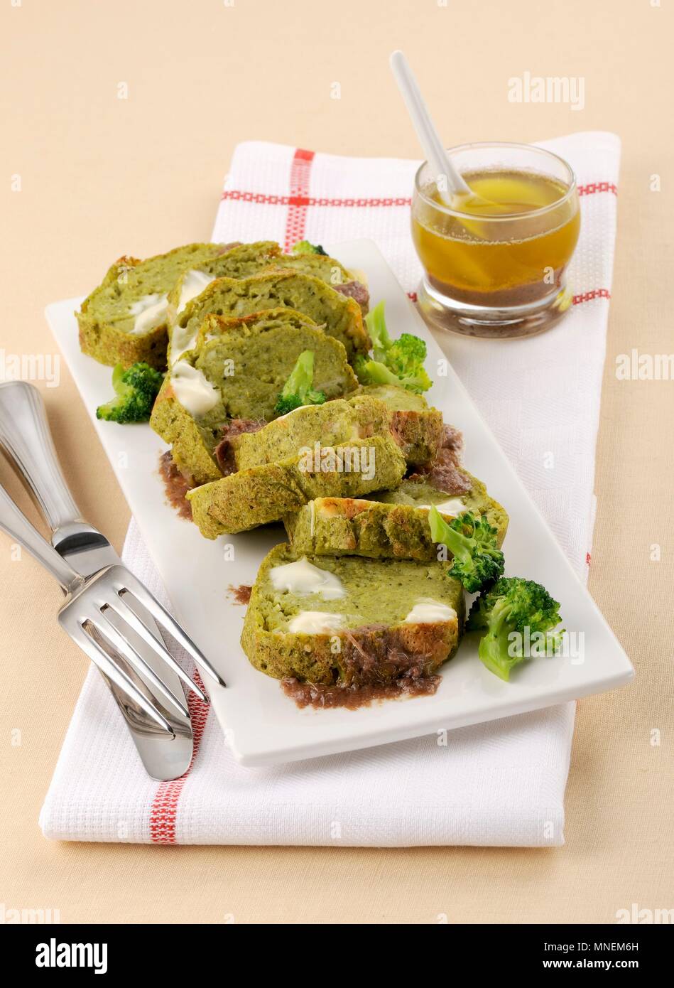 Broccoli terrine Stock Photo