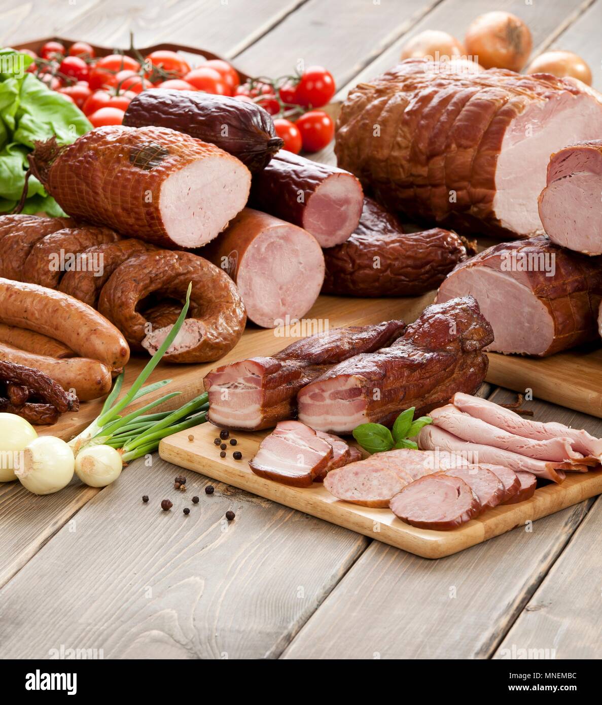 A selection of cold cuts Stock Photo Alamy