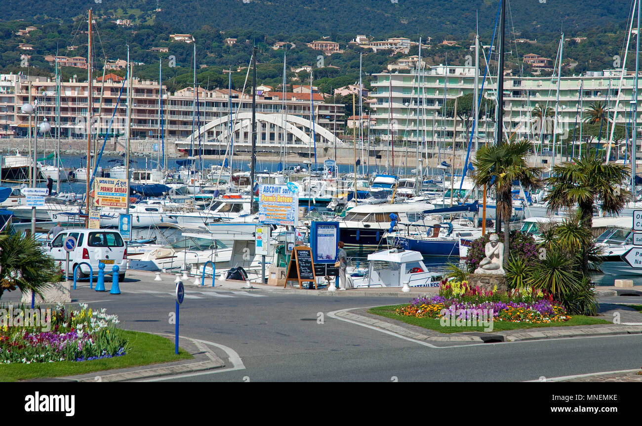 Marina of Sainte-Maxime, Cote d'Azur, Département Var, Provence-Alpes-Côte d’Azur, South France, France, Europe Stock Photo