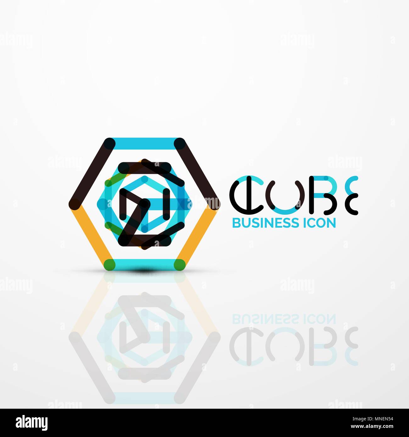Cube Idea Concept Logo Line Cube Idea Concept Logo Line Design