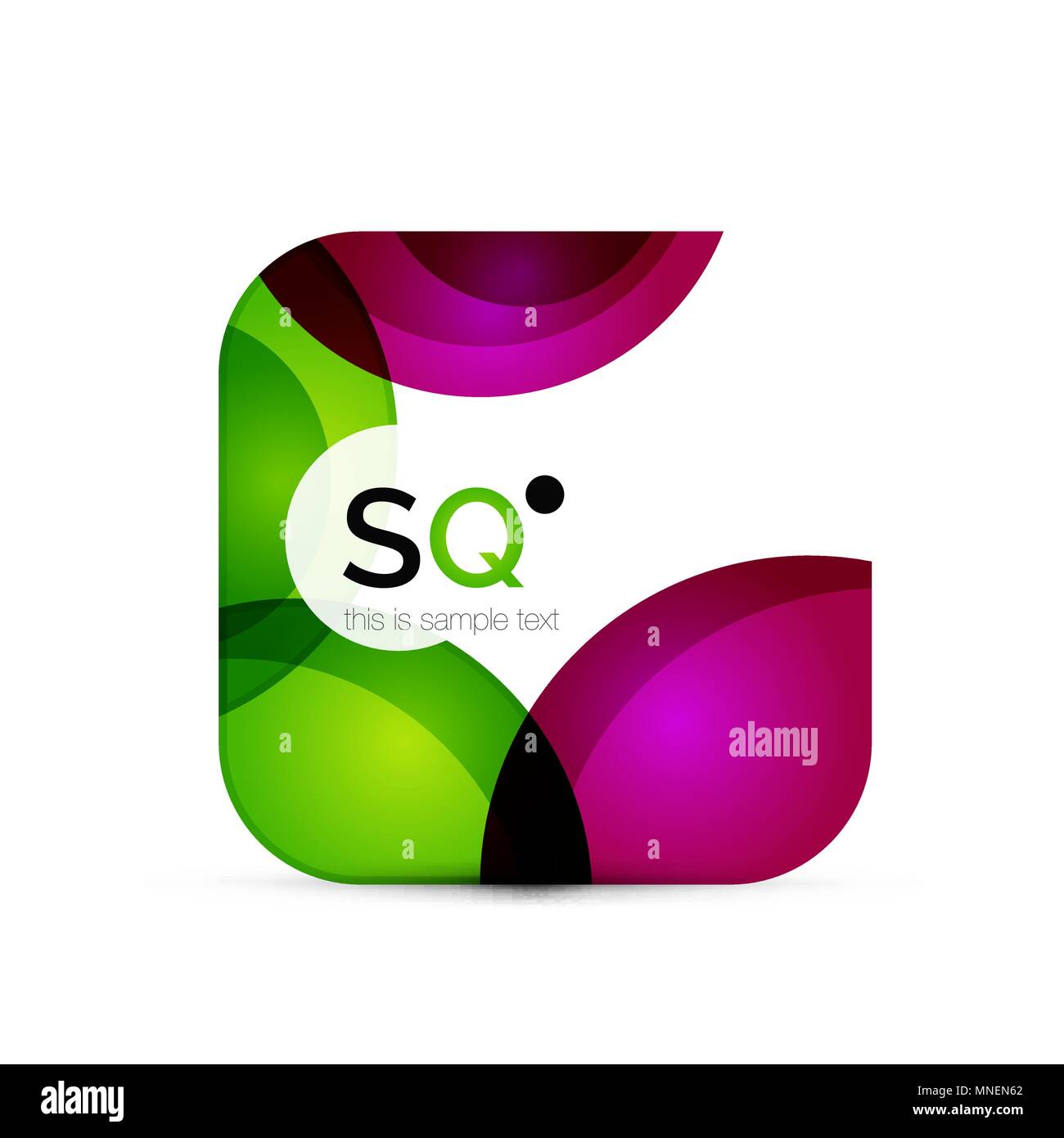 Vector square geometric abstract business emblem. Vector square ...