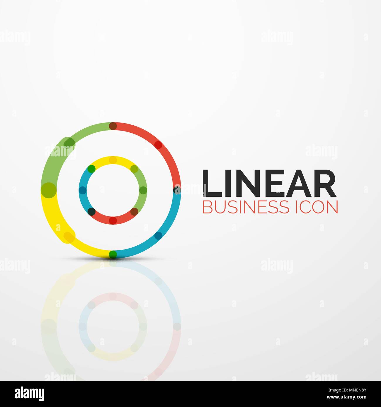 Outline minimal abstract geometric linear business icon made of line ...