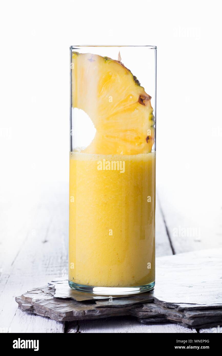 A pineapple smoothie Stock Photo