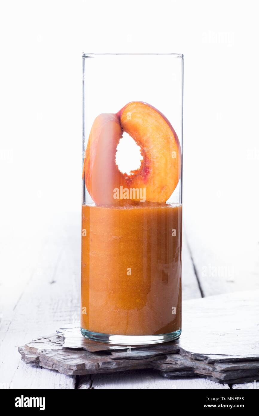 A peach smoothie Stock Photo