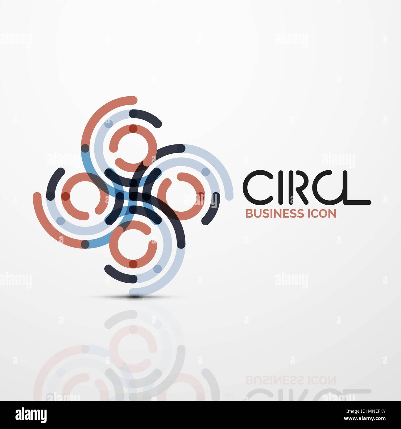 Abstract swirl lines symbol, circle logo icon. Abstract swirl lines ...