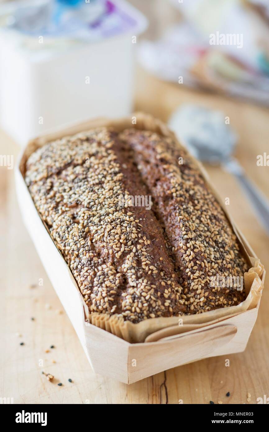 Homemade lowcarb bread Stock Photo Alamy