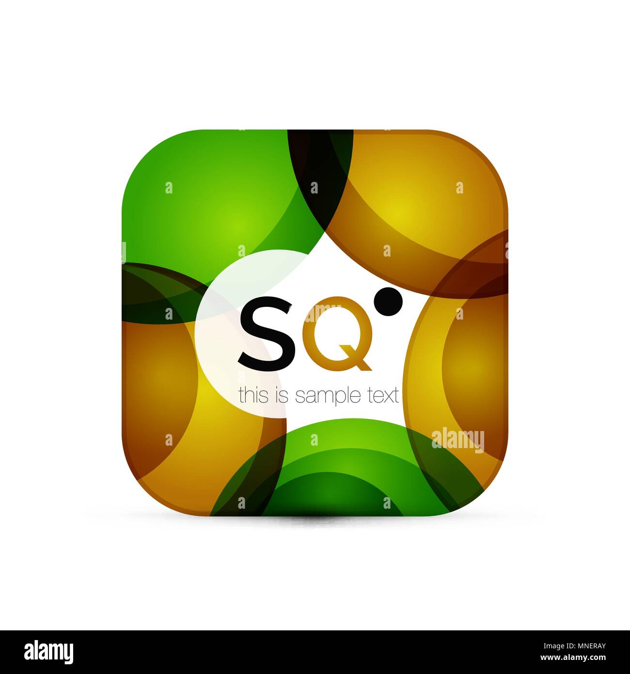 Vector square geometric abstract business emblem. Vector square ...
