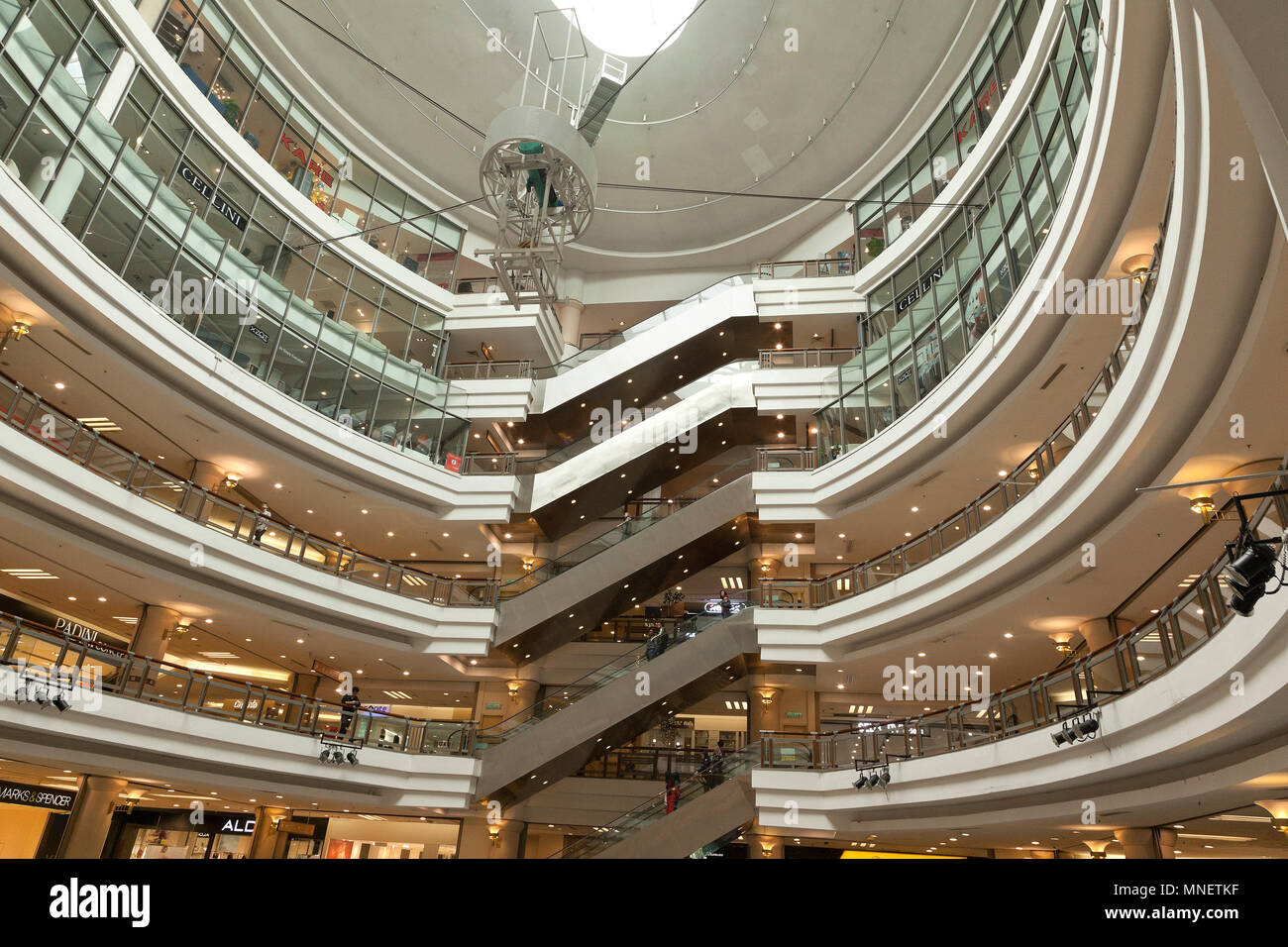 One Utama shopping mall, Sri Damansara, Kuala Lumpur, Malaysia. Modern shopping style. Stock Photo