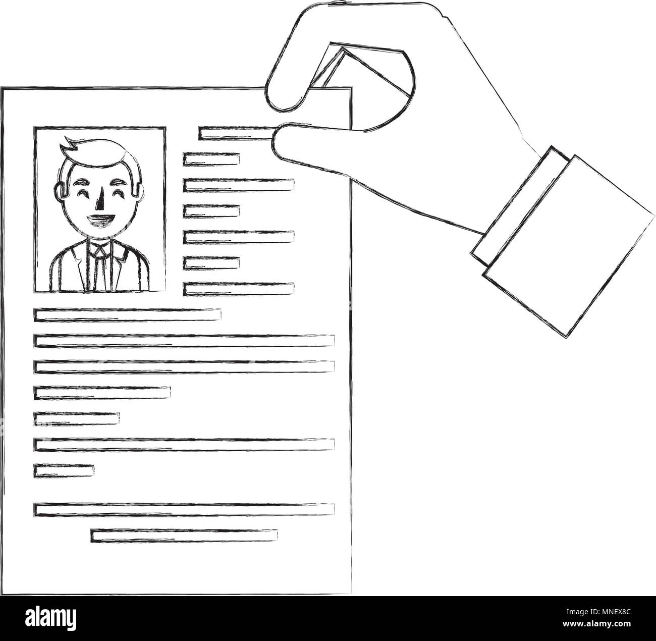 Resume cv curriculum vitae template Black and White Stock Photos ...