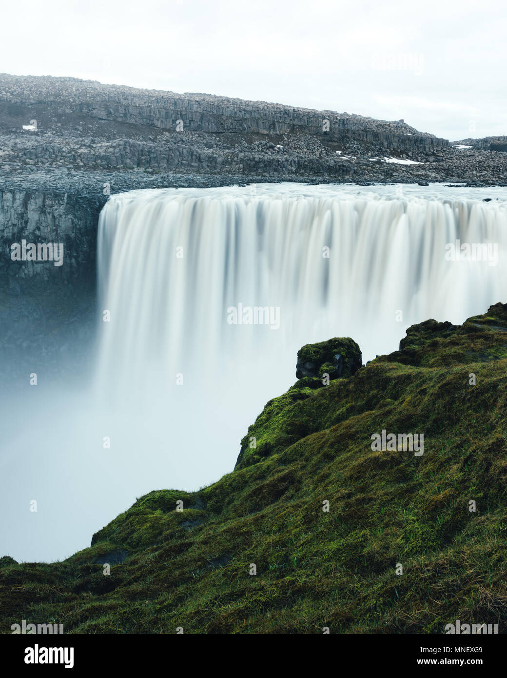 Most powerful waterfall Dettifoss Stock Photo