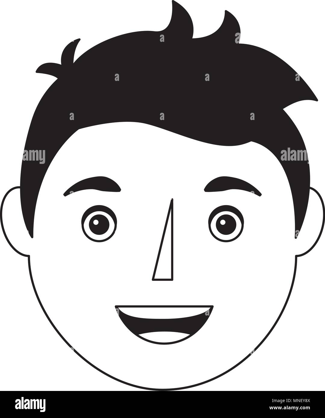 young man smiling face character Stock Vector Image & Art - Alamy