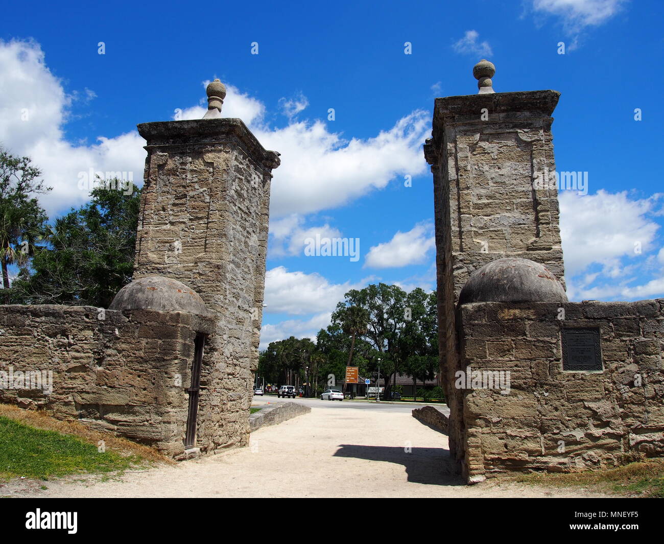 Old City Gates, St. Augustine, Florida, USA, 2018, © Katharine Andriotis Stock Photo